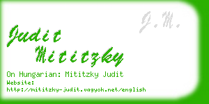 judit mititzky business card